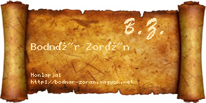 Bodnár Zorán névjegykártya
